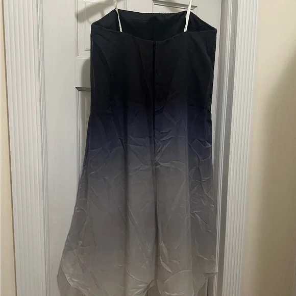 Halston Heritage Black and Gray Ombre High-Low Skirt - Picture 4 of 4